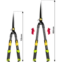 Fieldmann FZNR 1030 teleszkópos ágvágó állítható hosszúság 735-850 mm szénacél penge erősített alumínium fogantyú gumírozott markolat #5