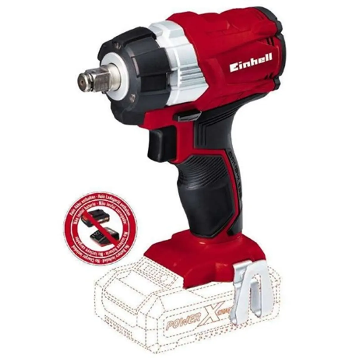 Einhell TP-CW 18 LI BL SOLO Ütvecsavarozó Power X-Change szénkefe nélküli motor félhüvelyk négyszögbefogó LED világítás akku és töltőkészülék nélkül #1