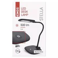 Emos Z7602B Stella LED asztali lámpa fekete dimmelhető 400 lm 4000 K 12 V/400 mA 6,5 W #7