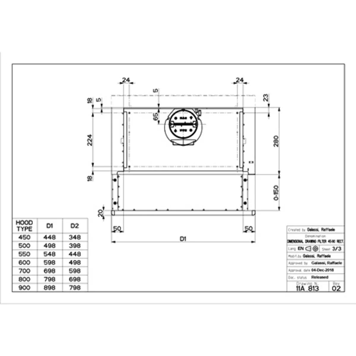 Faber FLEXA NG GLASS BK A60 Páraelszívó beépíthető 600 mm fekete, elektromechanikus vezérlés, 2x LED, fém szűrő, kivezetés 150-120 mm, 180-310 m3h #4
