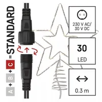 Emos D1ZW01 connect csillag 30 LED meleg fehér 28,5 x 25,5 cm kültéri és beltéri IP44 30 V DC max 4 W fém 2 év #7