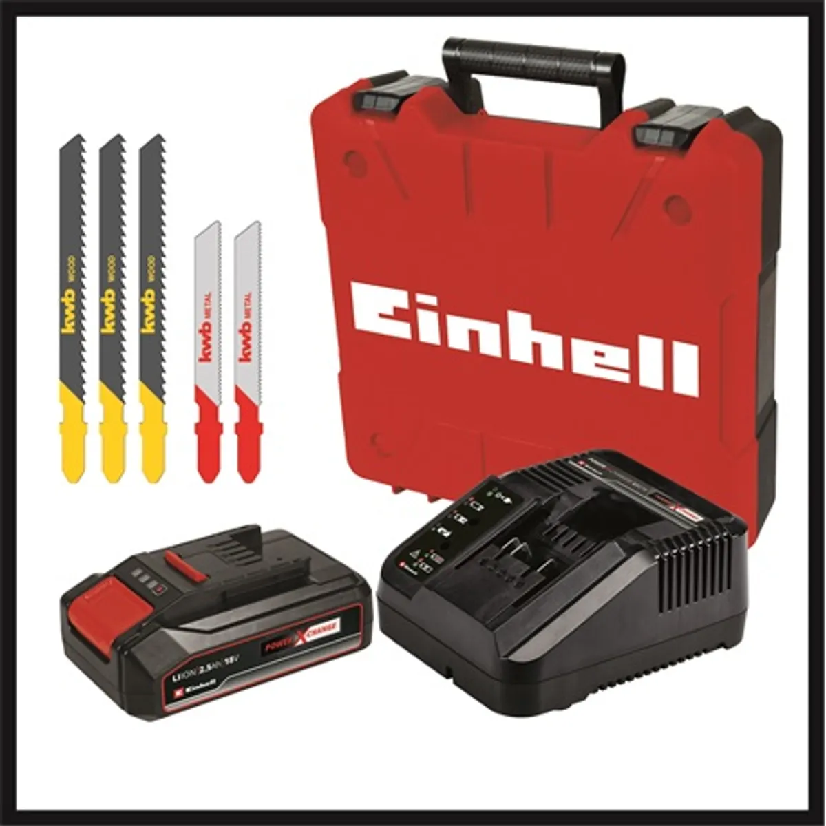 Einhell TC-JS 18 LI 1X2,5 AH Dekopírfűrész Power X-Change 18V Li-Ion porelszívás 70mm fa vágás 45 fok #5