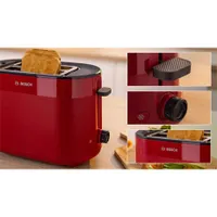 Bosch TAT2M124 kenyérpirító 2-szeletes mélypiros #6
