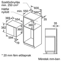 Bosch BFL554MB0 beépíthető mikrohullámú sütő 25 l 900 W AutoPilot 7 fekete #5