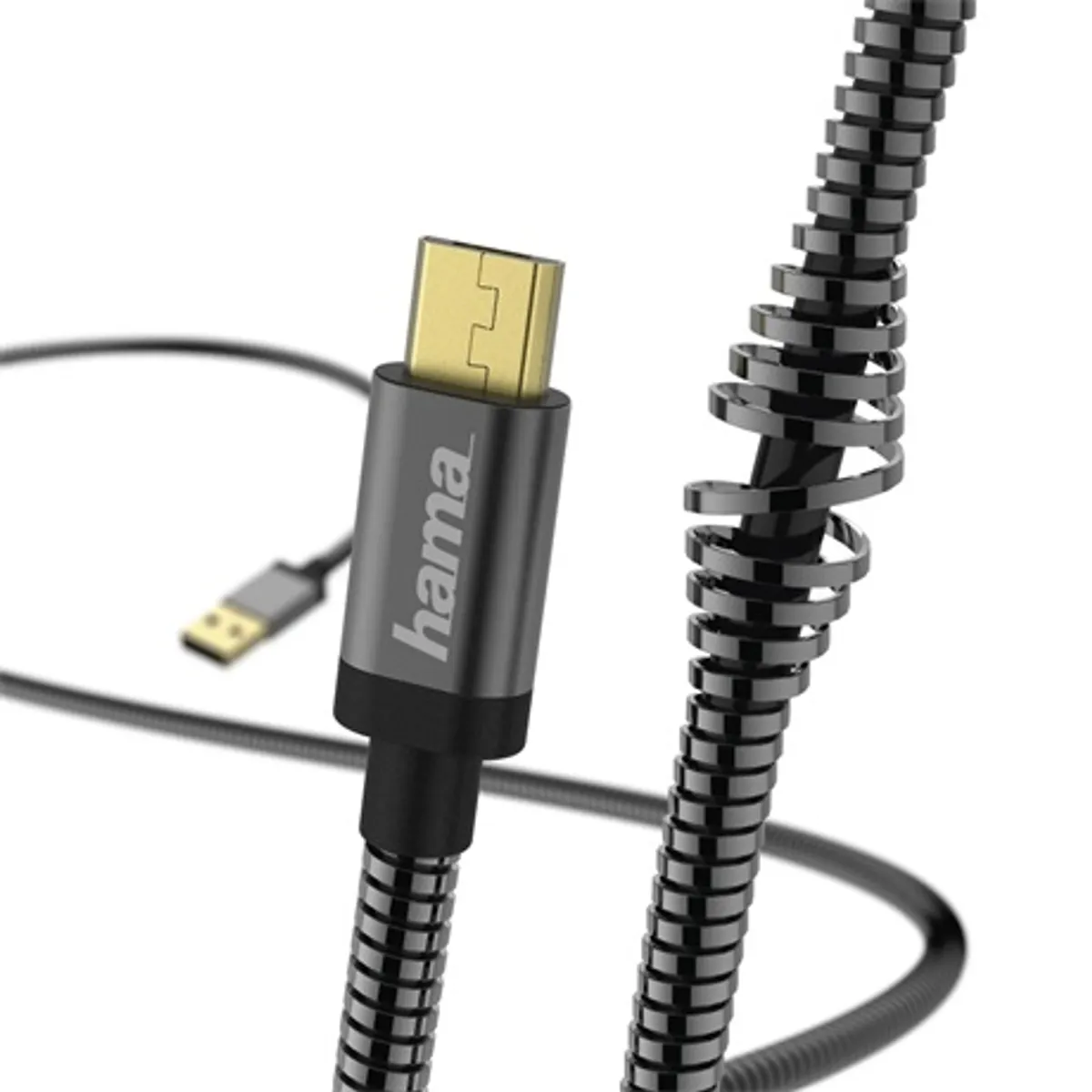 Hama 173625 "ELITE - METAL" micro USB adatkábel 1,5 m USB 2.0 antracit #4