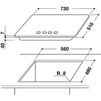 Whirlpool GMWL 728/IXL Beépíthető gázFőzőlap 73 cm W Collection iXelium 5 égő #2