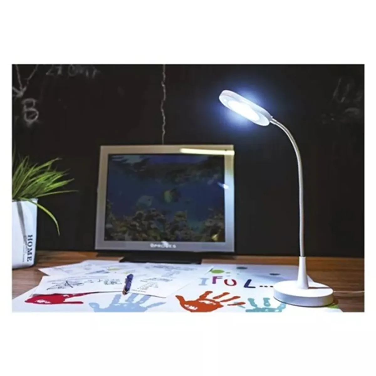 Emos Z7523W LED asztali lámpa 5000 K 360 lm 6 W 1,8 m kábel Epistar COB Ra80 IP20 műanyag és fém #6