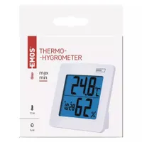 Emos E0114 Hőmérő és nedvességmérő 0-50 °C, 0,1 °C; 20-90 RH, 1 százalék; AA elem, nem tartozék; LED háttérvilágítás; °C vagy °F; szundi #3