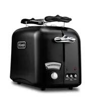 Delonghi CT021.BK1 Argento kenyérpirító fekete 6 fokozatú pirítás, kiolvasztás, újramelegítés, bagel #1