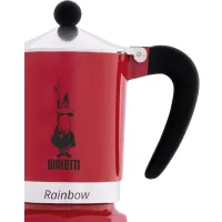 Bialetti 4962 RAINBOW Rainbow kotyogós kávéfőző 3 adag piros alumínium gáz elektromos kerámia nem indukciós #2