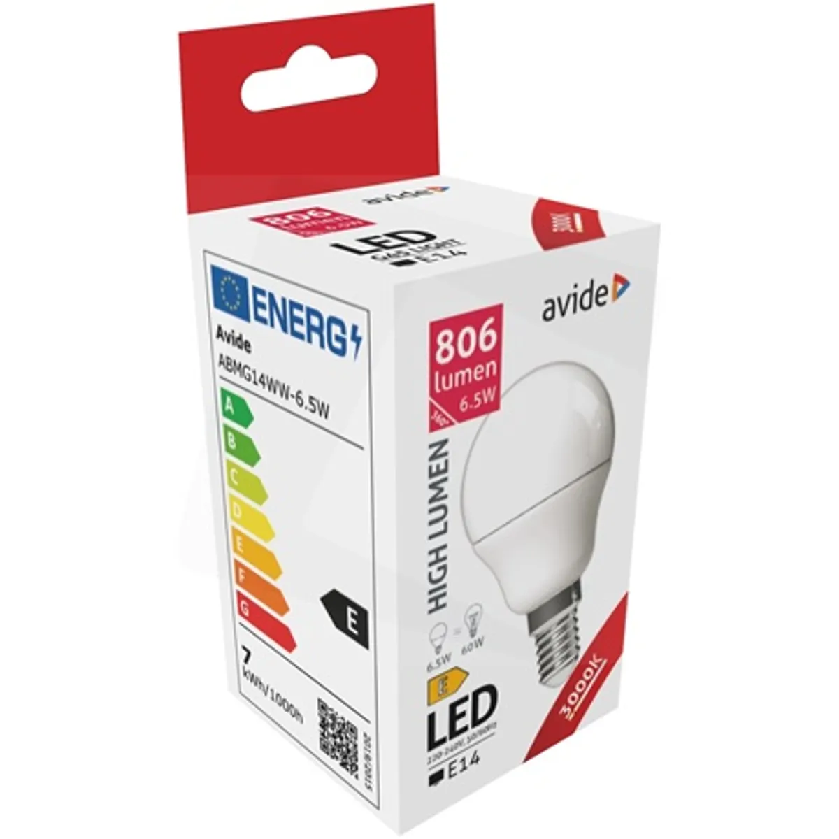 Avide ABMG14WW-6.5W Led Gömb Mini G45 E14 3000K 806 lm 150deg #2