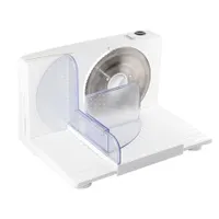 Home by Somogyi HG SZE 01 Szeletelőgép 0-15 mm rozsdamentes kés átmérő 170 mm csúszásmentes talpak biztonsági kapcsoló összecsukható