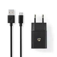 Nedis WCHAM213ABK fali töltő 5V 2.1A USB-A 1x 1 m Micro USB-kábel fekete #1