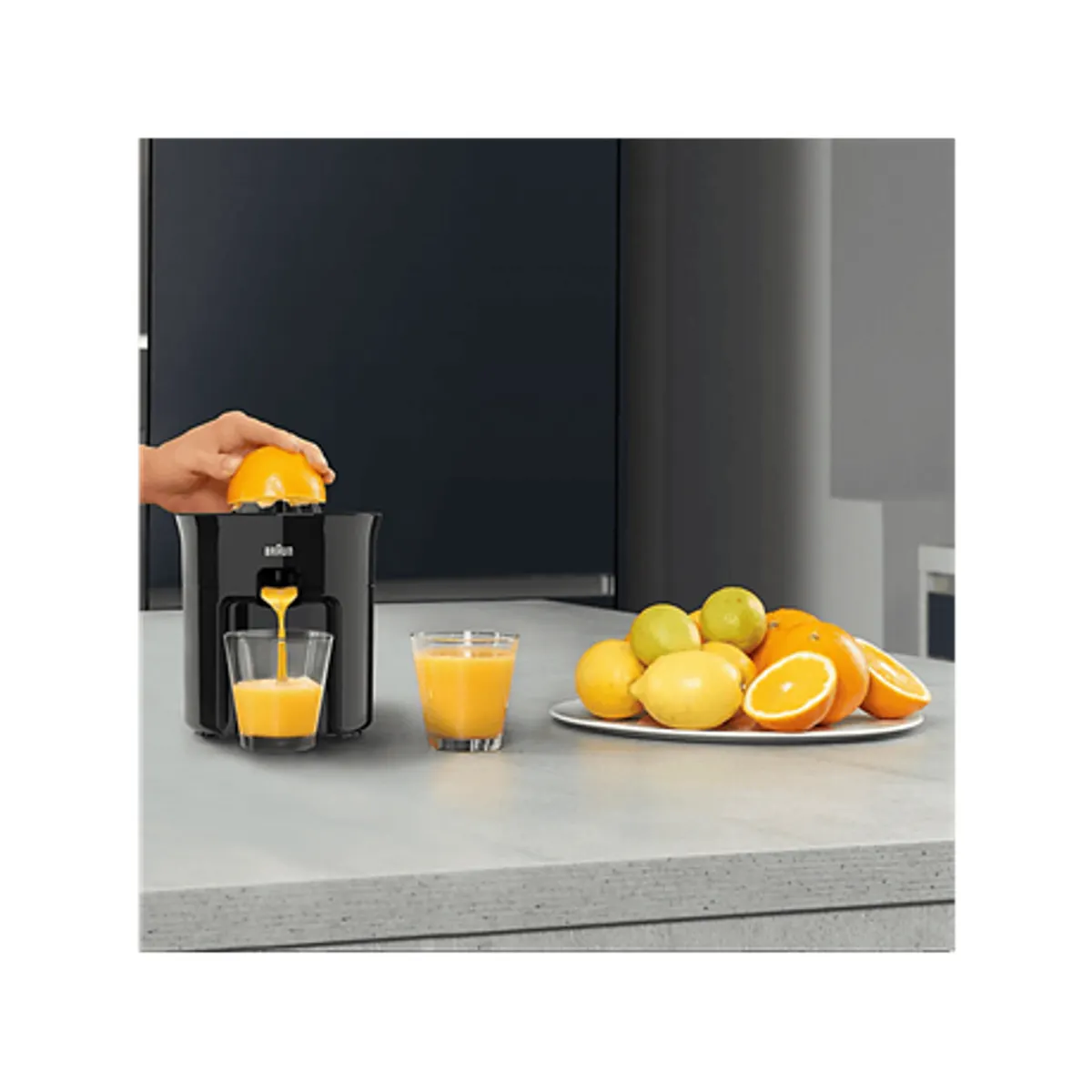 Braun CJ3050BK Citrusprés 60 W fekete BPA-mentes csepegésgátló kifolyócső automatikus start-stop mosogatógépben mosható alkatrészek #4