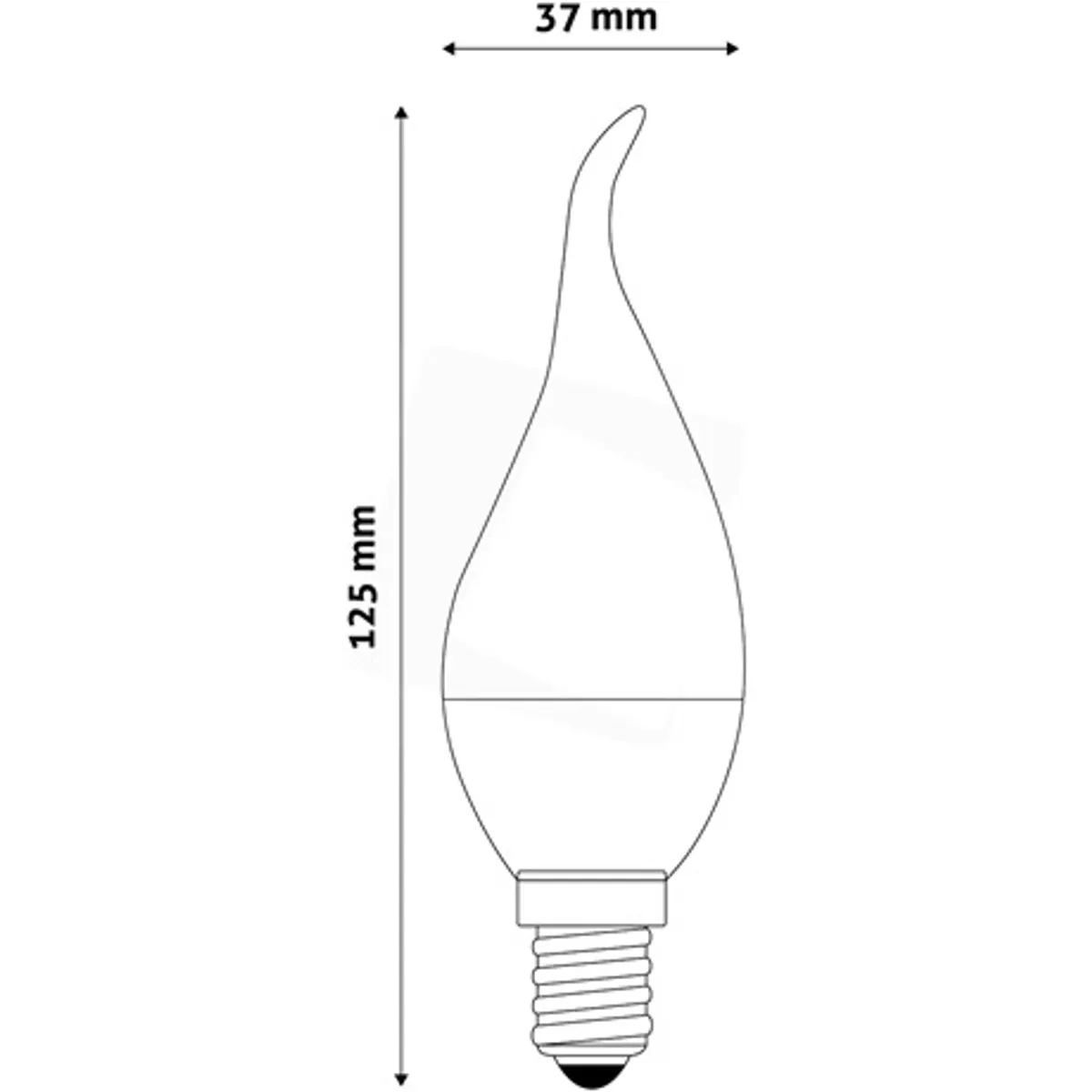 Avide ABC14NW-6W-FL led gyertya E14 6W 4000K 470 lm #2