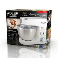 Adler AD4216 konyhai robotgép 6 sebesség 4 literes edény fröccsenésgátló 3 tartozék: sima habverő, tojásfelverő, tésztagyúró 220-240V #6