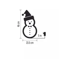 Emos DCFC19 hóember sállal és sapkával kültéri és beltéri hideg fehér 40 led 23,5x17x46 cm ip44 3,6 w 230 v ac 5 m #6