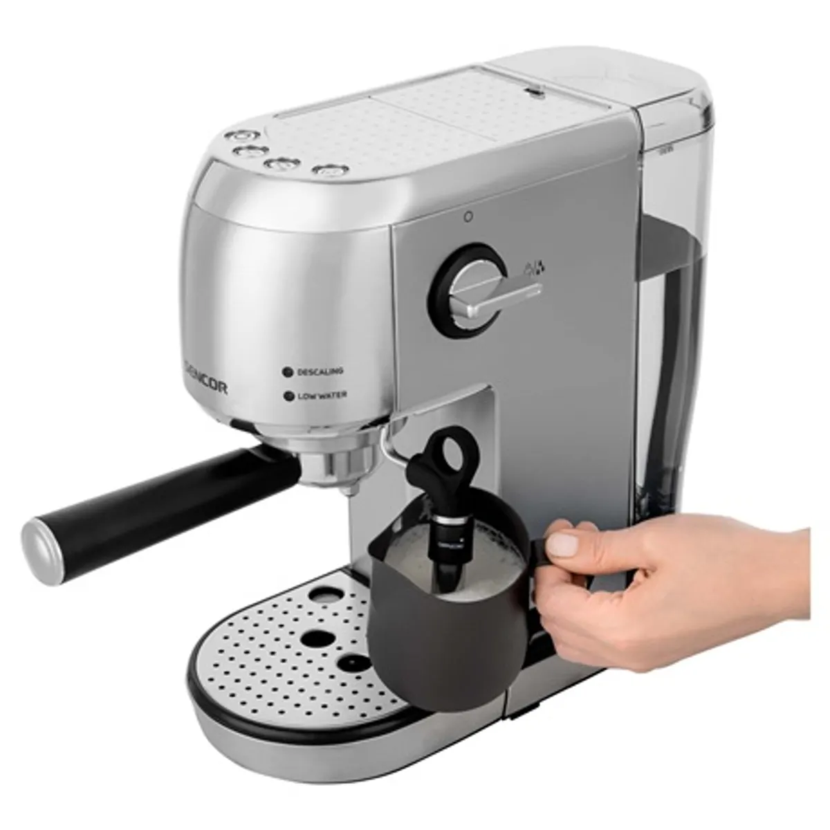 Sencor SES4900SS presszókávéfőző 20 bar nyomás beépített gőzkart rozsdamentes szűrő 1,5 l víztartály #6