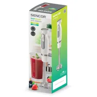 Sencor SHB4358WH-EUE3 Botmixer 800 W 2 sebesség 4 rozsdamentes acél kés titán bevonattal 700 ml keverőpohár #9