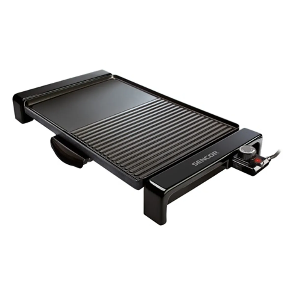 Sencor SBG106BK Grill asztali 2 felület bordázott és sima tapadásmentes 350 ml olajlecsöpögtető 2300 W 100-220 C melegen tartó funkció 60 C #2
