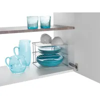 Metaltex MX364002 Palio sarok tányértartó két emeletes polytherm bevonatú rozsdaálló portaszító ezüst 25 x 25 x 19 cm #2