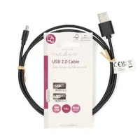 Nedis CCGL60501BK10 USB-kábel USB-A USB Micro-B 1 m USB 2.0 fekete #3