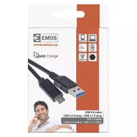 Emos SM7021BL USB-A USB-C töltő- és adatkábel 1 m fekete #3