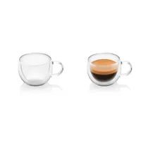 Eta 518091000 eszpresszó pohár duplafalú 80 ml 2 db boroszilikát üveg füles #1