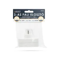 Delight 05682 1-2-es fali elosztó földelt gyerekvédelemmel cee 7-7 dugó 1 hagyományos és 2 euro aljzatok cee 7-4 és cee 7-16 #3