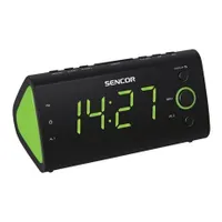 Sencor SRC 170GN ébresztőórás rádió PLL FM LED kijelző duál ébresztés