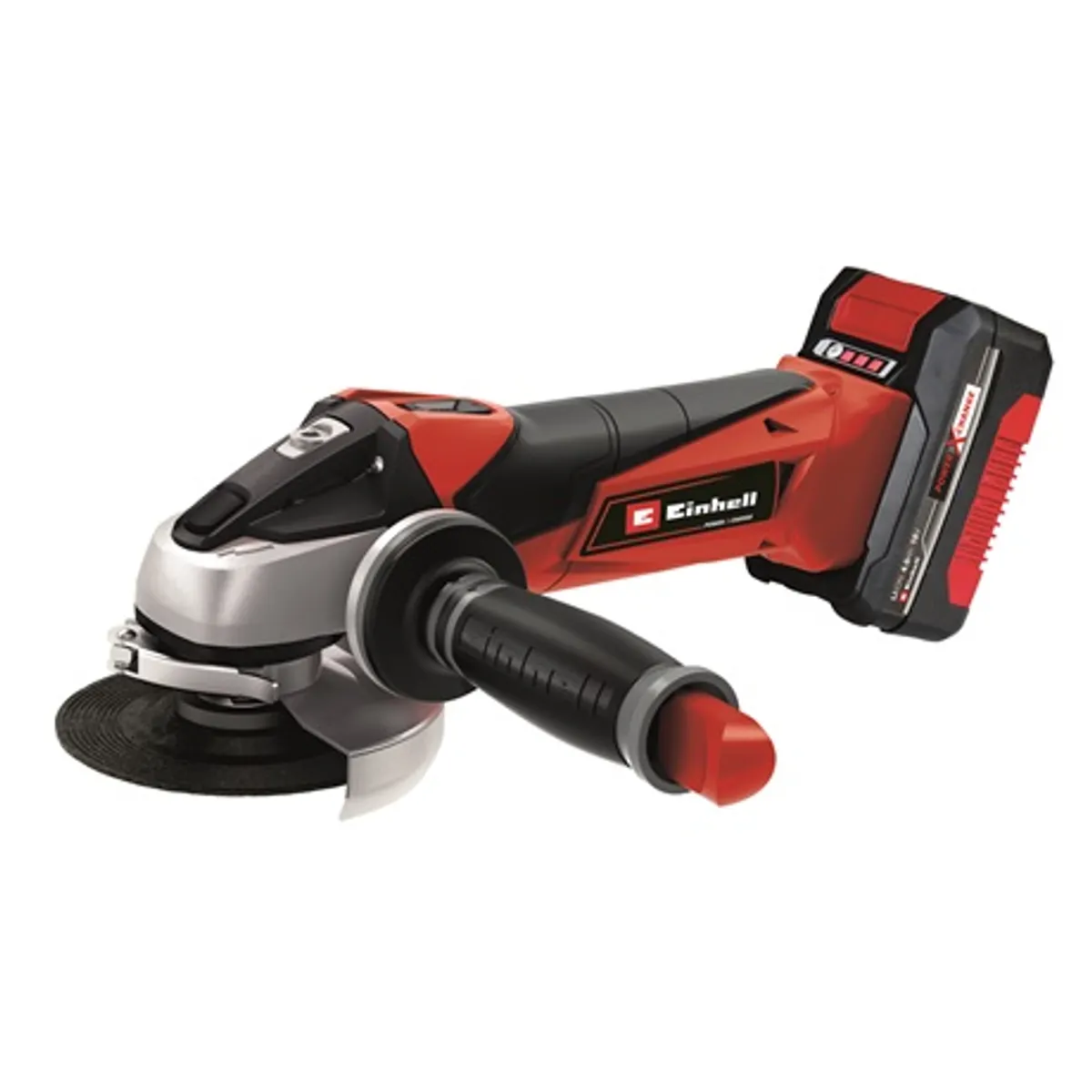 Einhell TE-AG 18 115 LI 1X4 0Ah Sarokcsiszoló 18V Li-Ion 115mm softgrip 3 pozíciós pótfogantyú #1