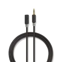 Nedis CABW22050AT20 sztereó audió kábel 2 m 3,5 mm férfi-nő aranyozott érintkezők, árnyékolt #2