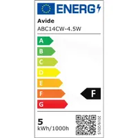 Avide ABC14CW-4.5W LED gyertyaizzó E14 470 lm 6400K #4