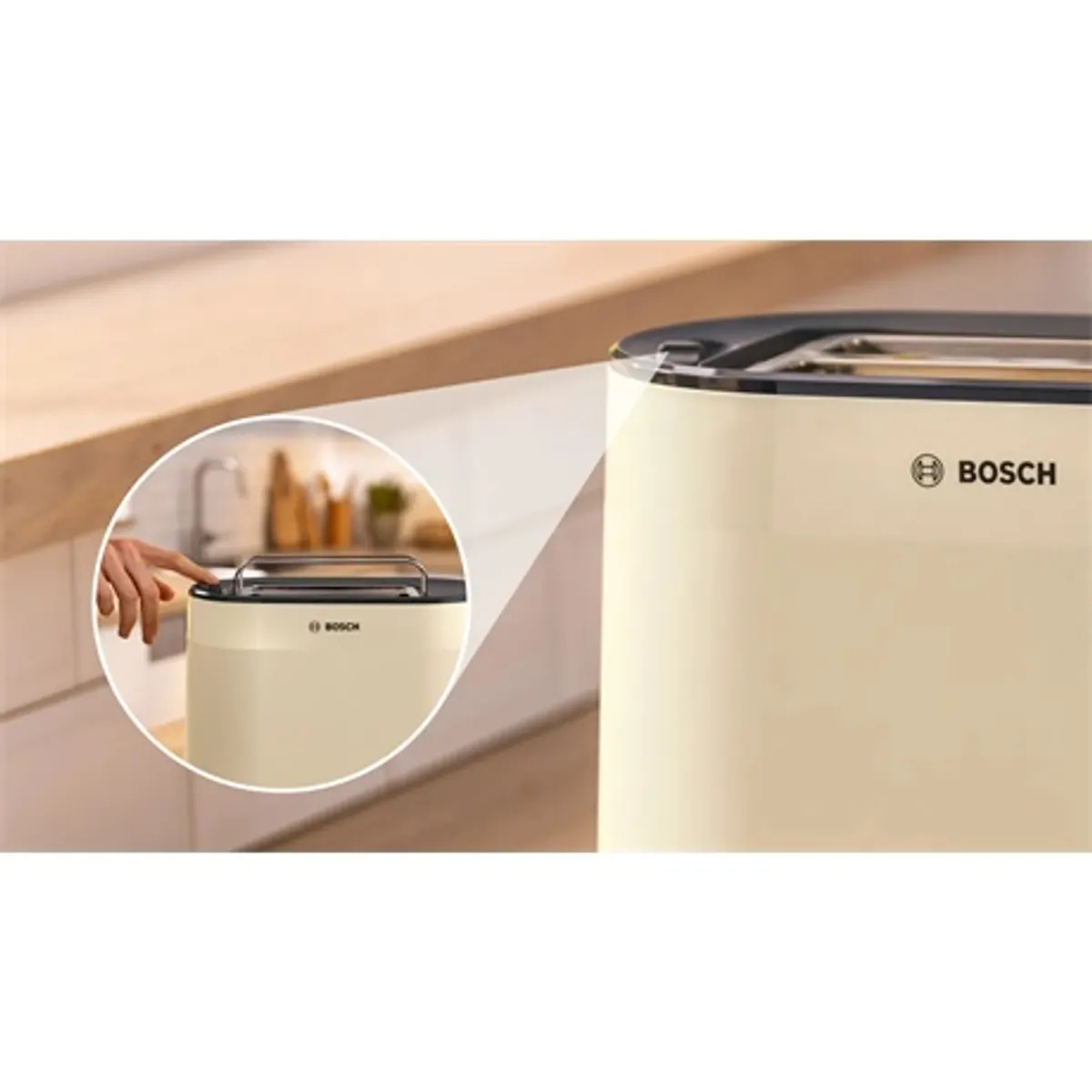 Bosch TAT2M127 kenyérpirító 2-szeletes krémszínű kiolvasztás felmelegítés automatikus kikapcsolás #2