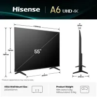 Hisense 55A6Q UHD okos LED televízió AI 4K Upscaler AI Smooth Motion Dolby Vision Game Mode PLUS VIDAA #2