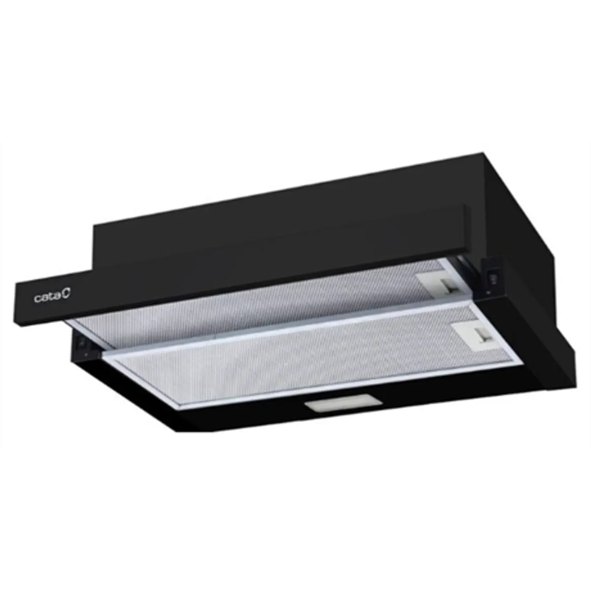 Cata TFB-5160 BK páraelszívó 60 cm fekete 1 motor billenőkapcsoló 600-300 m3h LED 1x2W 150 mm csőcsatlakozás energiaosztály C teleszkópos kivitel #1