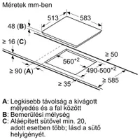 Bosch PKE645BA2E üvegkerámia beépíthető 60 cm 4-zónás touchselect restart Serie4 keretes #5