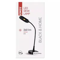 Emos Z7523B LED asztali lámpa fekete 360 lm hideg fehér rugalmas kar #9