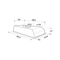 Whirlpool WCT 64 FLY X Páraelszívó beépíthető 53 cm szélesség 120 mm légcsőátmérő LED időzítés #2