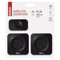 Emos P5730 vezeték nélküli csengő 433 MHz 90 dB 52 dallam IP56 vízálló gomb automatikus párosítás 180 m #6