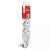 Emos P0423R hosszabbító 4 aljzat schuko 3 m fehér 1,5 mm2 PVC #2