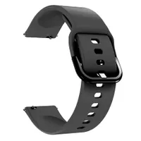 Mybandz 20SKU6132 szilikon óraszíj 20mm fekete gyors kioldású rugós stift 145-195mm #1