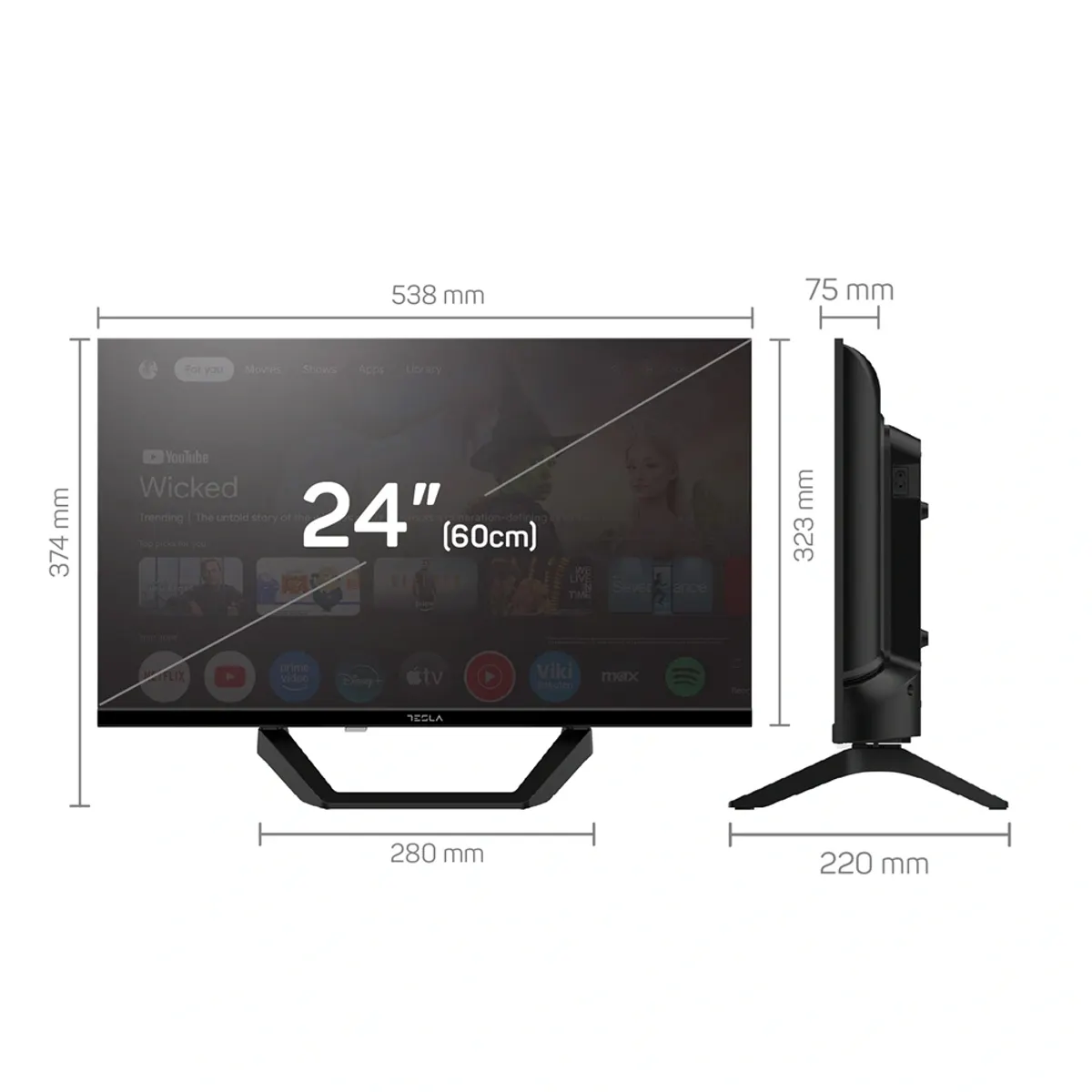 Tesla 24E655BHS E655 Google TV LED 24\" HDMI 3xUSB DVB-T T2 C S2 #5