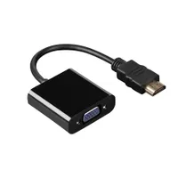 Hama 00200343 HDMI-VGA adapter aranyozott csatlakozó fekete