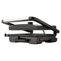 Sencor SBG 3710SS kontakt grillsütő bordázott grillfelület tapadásmentes sütőlap, 2000 W, 90 fokos nyitás, hőszigetelt fogantyú #4