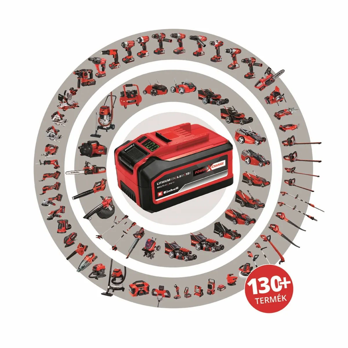 Einhell GE-CM 18/30 LI (1X3,0AH) Fűnyíró Power X-Change 30 cm vágás 25 literes fűgyűjtő #2