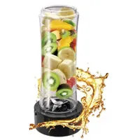 MPM MBL-15M turmixgép 2 az 1-ben inox 450W 1 L kancsó jégtörő funkció rozsdamentes acél kések smoothie adapter 2 db 600 ml BPA mentes sportpalack #1