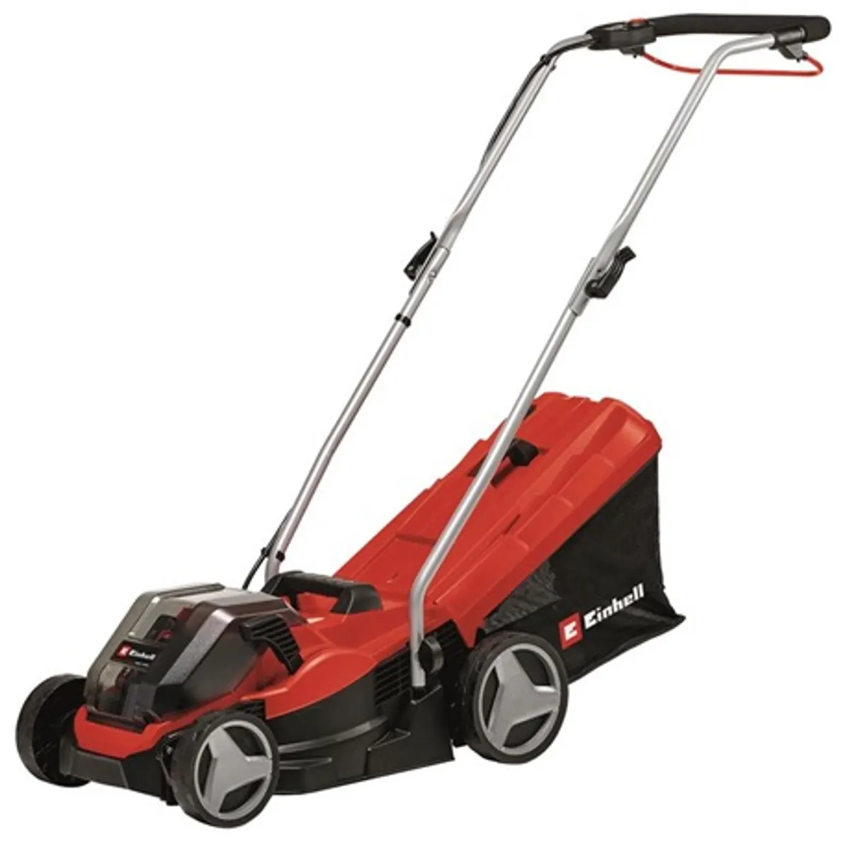 Einhell GE-CM 36/33 LI KIT (2X2,5 AH) akkumulátoros fűnyíró 33 cm vágás, 5 fokozatú magasság, 30 L kosár #1