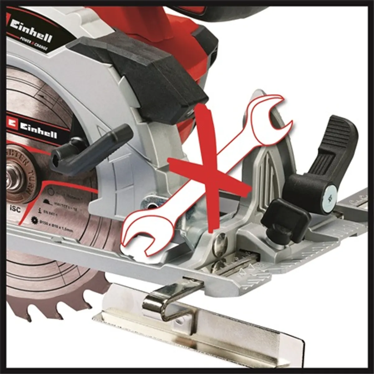 Einhell TE-CS 18-150 LI - SOLO körfűrész 150 mm fűrészlap, 4200 min-1, led megvilágítás, tengelyzár, pxc, vezetősín kompatibilis #2
