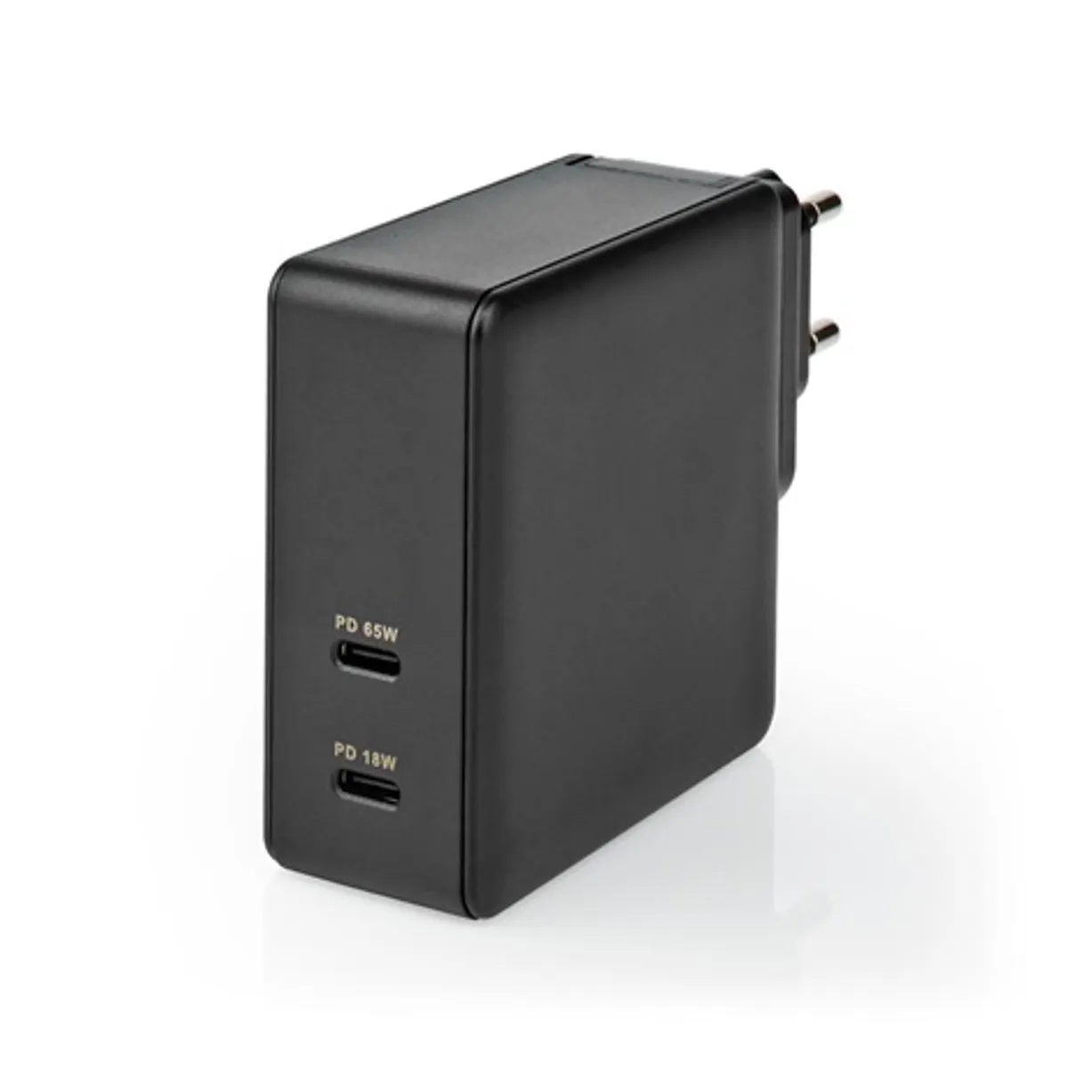 Nedis WCPD65W110BK fali töltő PD3.0 65W 2x USB-C automatikus feszültség kiválasztás EU UK csatlakozóval #8